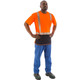 Majestic Glove 75-5218 Hi-Viz snag resistant T-Shirt, ANSI 2