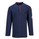 Portwest FR02 Bizflame Henley Neck T-Shirt Navy