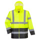 Portwest UH443 Hi-Vis Contrast Rain Jacket Yellow/Black