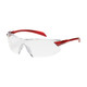PIP 250-45-1020 Radar Rimless Safety Glasses with Red Temple, Clear Lens and Anti-Scratch / Anti-Fog Coating