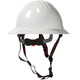 PIP 280-EV6161-CH-10 EVO 6161 Ascend Full Brim Safety Helmet with HDPE Shell, 4-Point Chinstrap, 6-Point Suspension and Wheel Ratchet Adjustment