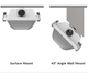ILP WTZ4-5L-U-50-RAFL 38 Watt LED 4' Narrow Linear Vapor Tight Fixture 120-277V 5000K 5201 Lumens