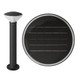 Beyond LED Technology 787905 Solar Round Bollard Light 5 Watt 560 Lumens 5000K Black Housing Pathway Lighting Landscape Light Solar Vandal Resistant Bollard Light 5 Years Warranty