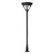Beyond LED Technology 786703 Solar LED Pedestrian Light 20 Watt 2600 Lumens 5000K Black Housing Pathway Lighting Garden Light Decorative Pole Light 5 Years Warranty