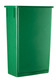Janico 1023GN 23 Gal. Rectangular Garbage Can Green