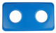 Janico 1023-05BL Blue Rectangular Garbage Can Lid