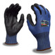 Cordova 3744PU Machinist HPPG: 15-Gauge, Blue HPPG Fiber Shell, Black Polyurethane Palm Coating, Touchscreen Fingertips, Sanitized Treatment