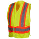 Pyramex Safety RCA2710SE Type R - Class 2 Non FR Self Extinguishing Hi Vis Lime Safety Vest