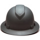 Pyramex Safety HP54123 Ridgeline Full Brim Hard Hat Silver Graphite Full Brim 4 Pt Ratchet Suspension