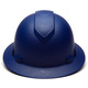 Pyramex Safety HP54122 Ridgeline Full Brim Hard Hat Matte Blue Graphite Full Brim 4 Pt Ratchet Suspension