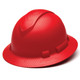 Pyramex Safety HP54121 Ridgeline Full Brim Hard Hat Matte Red Graphite Full Brim 4 Pt Ratchet Suspension