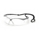 Pyramex Safety SS6310SP PMXTREME - Silver Frame/Clear Lens with Black Cord Safety Glasses