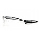 Pyramex Safety SS6310SP PMXTREME - Silver Frame/Clear Lens with Black Cord Safety Glasses