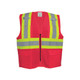 Global Glove GLO-0055-M FrogWear HV Lightweight High-Visibility Red Mesh Surveyor Vest
