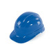 Global Glove HH-C1-B Bullhead Safety Head Protection Blue Unvented Cap Style Hard Hat With Six-Point Slide Lock Suspension