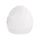 Global Glove HH-C1-W Bullhead Safety Head Protection White Unvented Cap Style Hard Hat With Six-Point Slide Lock Suspension
