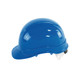 Global Glove HH-C2-B Bullhead Safety Head Protection Blue Unvented Cap Style Hard Hat With Six-Point Ratchet Suspension