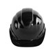 Global Glove HH-C2-K Bullhead Safety Head Protection Black Unvented Cap Style Hard Hat With Six-Point Ratchet Suspension