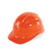 Global Glove HH-C2-O Bullhead Safety Head Protection Orange Unvented Cap Style Hard Hat With Six-Point Ratchet Suspension