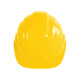 Global Glove HH-C2-Y Bullhead Safety Head Protection Yellow Unvented Cap Style Hard Hat With Six-Point Ratchet Suspension