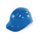 Global Glove HH-C3-B Bullhead Safety Head Protection Blue Vented Cap Style Hard Hat with Six-Point Ratchet Suspension