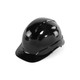 Global Glove HH-C3-C Bullhead Safety Head Protection Shiny Black Graphite Vented Cap Style Hard Hat With Six-Point Ratchet Suspension