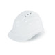Global Glove HH-C3-W Bullhead Safety Head Protection White Vented Cap Style Hard Hat With Six-Point Ratchet Suspension