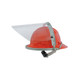 Global Glove HH-V4 Bullhead Safety Head Protection Clear Cylinder Polycarbonate Face Shield
