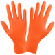 Global Glove 904PF Panther-Guard High-Visibility Orange Nitrile, Powder-Free, Industrial-Grade, Raised Diamond Pattern, 6-Mil, 9.5-Inch Disposable Gloves