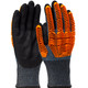 PIP 16-MPT430 G-Tek PolyKor Seamless Knit PolyKor Blended Glove with D3O Impact Protection and Nitrile MicroSurface Coated Palm & Fingers
