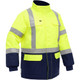 PIP 343M6450X Bisley ANSI Type R Class 3 and CSA Z96 Class 2 X-Back Extreme Cold Yellow Jacket with Navy Bottom