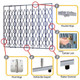 Illinois Engineered Products HYDP1270 Storefront Security Gate - 12' W x 7' H, w/ Folding Top & Bottom