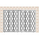 Illinois Engineered Products HYDP1180 Storefront Security Gate - 11' W x 8' H, w/ Fixed Top & Folding Bottom