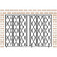 Illinois Engineered Products HYDP1170 Storefront Security Gate - 11' W x 7' H, w/ Folding Top & Bottom