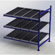 UNEX FC99SW72483-A Flow Cell Heavy Duty Gravity Rack w/ wheelbed Add-On, 3 Level, 72"W x 48"D x 72"H