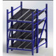 UNEX RR99S2W4X6-S Gravity Flow Roller Rack with Wheel Bed Starter 48"W x 72"D x 84"H with 4 Levels
