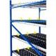 UNEX RR99S2W4X8-S Gravity Flow Roller Rack with Wheel Bed Starter 48"W x 96"D x 84"H with 4 Levels