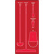 AccuformNMC PSB111RDRD Wet Zone Store-Boards Shadow Boards Accu-Shield Red Red Board Only