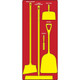 AccuformNMC PSB610RDYL Dry Zone Store-Boards Shadow Boards Max-Duty Aluminum Red Yellow Board Only