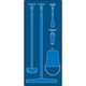 AccuformNMC PSB711BUBU Wet Zone Store-Boards Shadow Boards Ultra Aluma-Lite Blue Blue Board Only