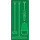 AccuformNMC PSB711GNGN Wet Zone Store-Boards Shadow Boards Ultra Aluma-Lite Green Green Board Only