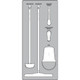 AccuformNMC PSB711GTWT Wet Zone Store-Boards Shadow Boards Ultra Aluma-Lite Graphite White Board Only