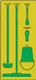 AccuformNMC PSB711YLGN Wet Zone Store-Boards Shadow Boards Ultra Aluma-Lite Yellow Green Board Only