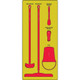AccuformNMC PSB711YLRD Wet Zone Store-Boards Shadow Boards Ultra Aluma-Lite Yellow Red Board Only