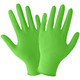 Global Glove 945PF Panther-Guard Biodegradable Hi-Vis Green Nitrile, Powder-Free, Industrial-Grade, Raised Diamond Pattern, 6-Mil, 9.5-Inch Disposable Gloves