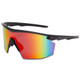 Pyramex SB11295ST PMXSPEC Half Frame Safety Glasses - Shiny Black Frame, Spectrum Mirror, Anti-fog