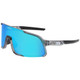 MCR Safety HK428CBP Hulk HK4 Crystal Gray, Cayman Blue Mirror Lens Safety Glasses