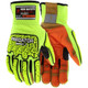 MCR Safety FF2931 Predator Mechanics Gloves - ANSI A5 Cut Resistant - D3O Padded Palm - PD6 TPR for Impact Protection