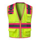GSS Safety 1529 Class 2 Safety Vest w/Colored Trim - Pink