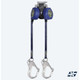 FallTech 84108TP5 8' FT-X EdgeCore Class 2 Leading Edge Personal SRL-P, Twin-leg with Aluminum Rebar Hooks with SpeedLink